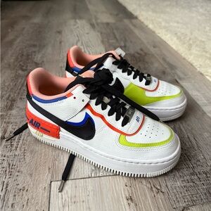 Nike Air Force 1 with Neon and Black Accents